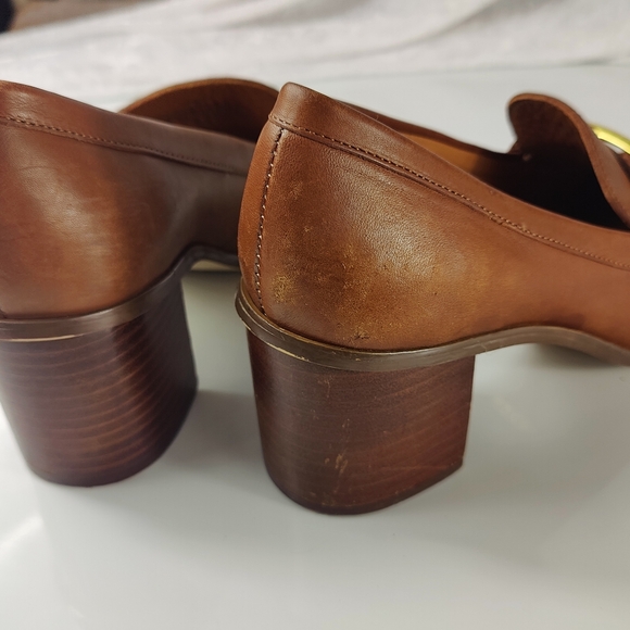 Ralph Lauren Dalena Brown Bit Loafers with Block Heels 7B - Picture 5 of 12